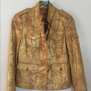 Tori Burch Gold Leather Jacket